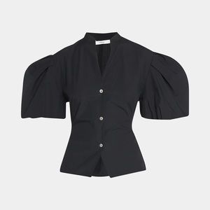 Vince Draped Puff Sleeve Blouse